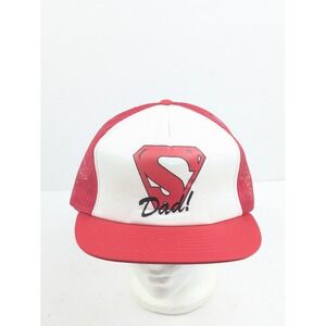 Vintage Super Dad Trucker Hat Mesh Back Foam Front Graphic Cap Retro 80s